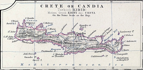 Kretakarte von Johnston 1861