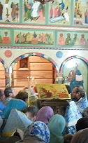 russische Friehofskirche, Blick auf die wunderschne Altarwand
