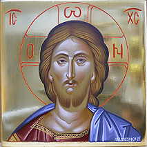 Christus Kopf, leichte Ikone
