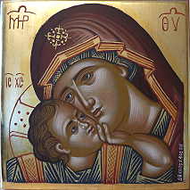 Maria und Christus, leichte Ikone