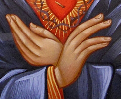 Christushand westlich bewahrend